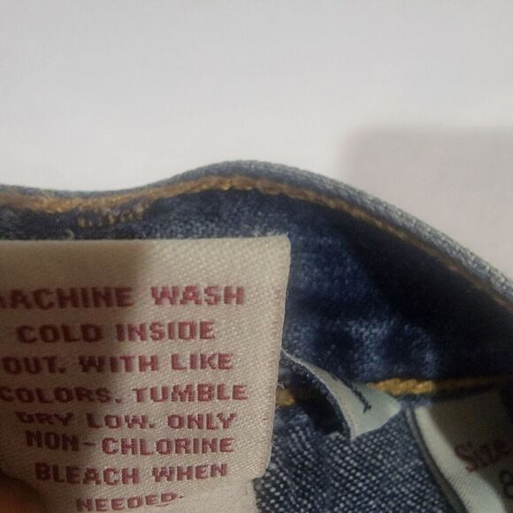 Vtg Y2K 90's Abercrombie & Fitch Midi Slit Hem Denim Skirt Womens 8 Retro USA - Picture 9 of 11